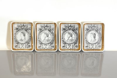 Lot 257 - A set four Fornasetti 'Profili Romani' dishes