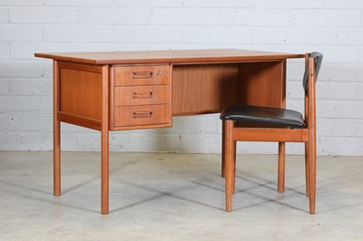 Lot 440 - A Danish teak desk