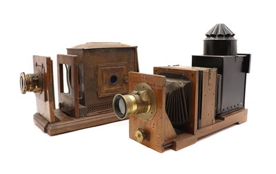 Lot 303 - A Wallace Heaton toleware Magic Lantern