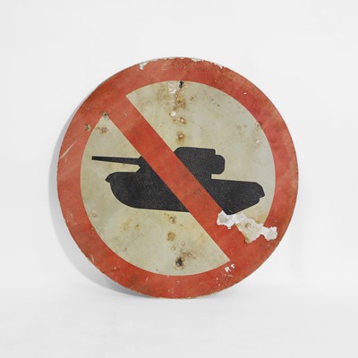 Lot 222 - A 'No Tanks' street sign