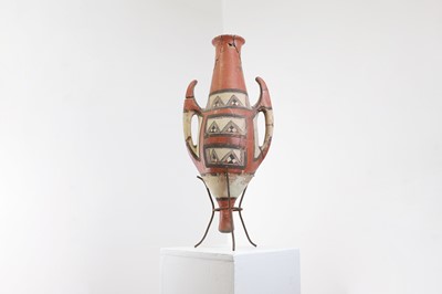 Lot 47 - A Kabyle painted earthenware jug