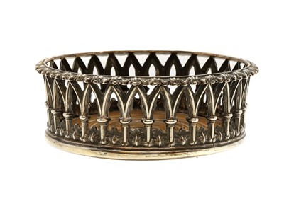 Lot 9 - A William IV silver wine coaster