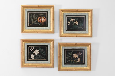 Lot 64 - A set of four pietra dura panels