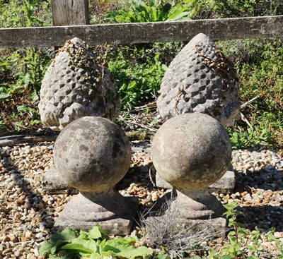 Lot 487 - A collection of composite stone finials