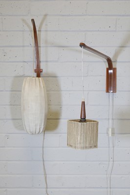 Lot 443 - A Danish teak hinged wall light
