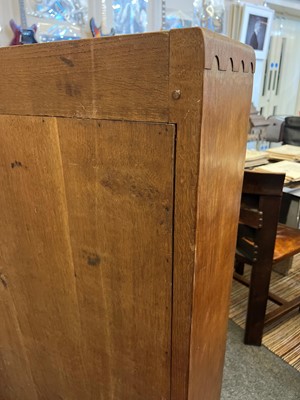 Lot 132 - A Robert 'Mouseman' Thompson oak open bookcase