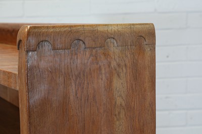 Lot 132 - A Robert 'Mouseman' Thompson oak open bookcase