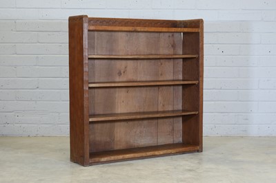 Lot 132 - A Robert 'Mouseman' Thompson oak open bookcase