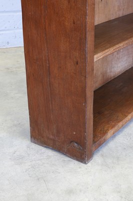 Lot 132 - A Robert 'Mouseman' Thompson oak open bookcase
