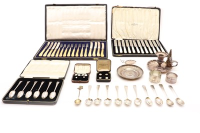 Lot 36 - A collection of silver flatware