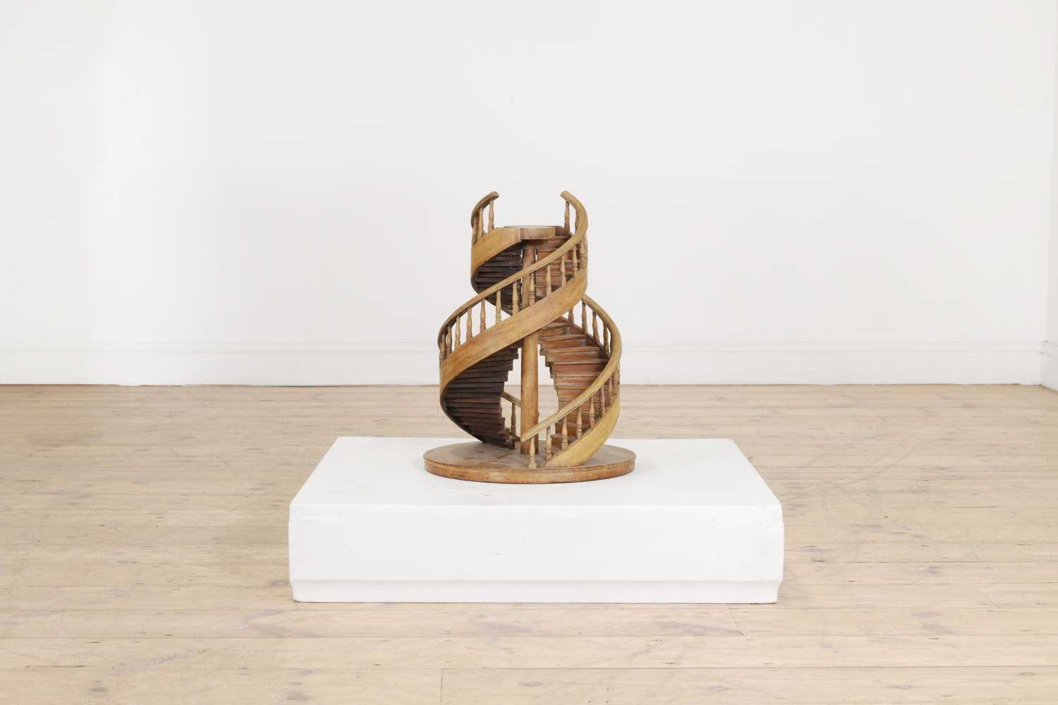 Lot 64 - A mahogany architectural staircase model