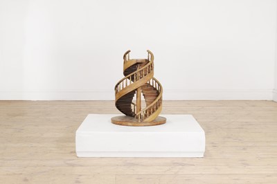 Lot 64 - A mahogany architectural staircase model
