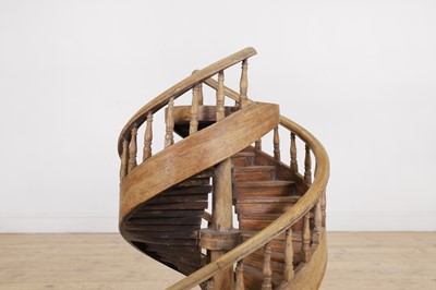Lot 64 - A mahogany architectural staircase model