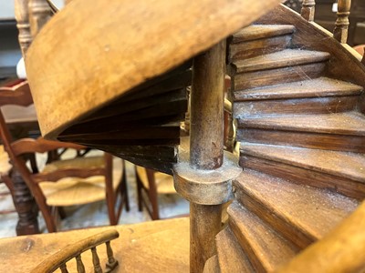 Lot 64 - A mahogany architectural staircase model