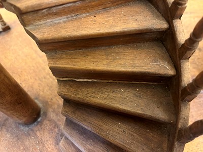 Lot 64 - A mahogany architectural staircase model