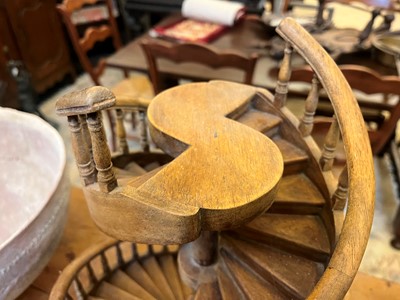 Lot 64 - A mahogany architectural staircase model