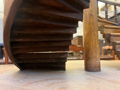 Lot 64 - A mahogany architectural staircase model