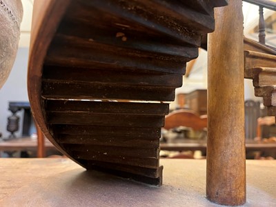 Lot 64 - A mahogany architectural staircase model