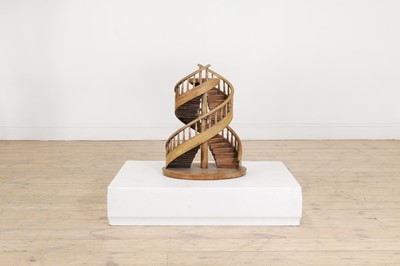Lot 64 - A mahogany architectural staircase model