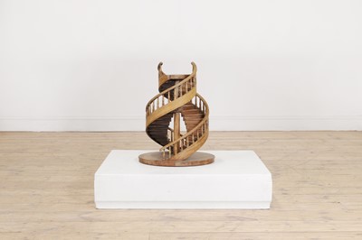 Lot 64 - A mahogany architectural staircase model