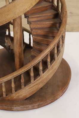 Lot 64 - A mahogany architectural staircase model