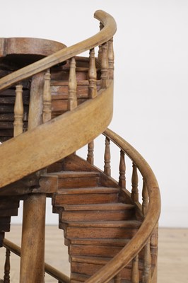 Lot 64 - A mahogany architectural staircase model