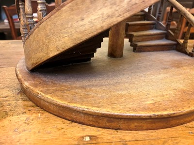 Lot 64 - A mahogany architectural staircase model