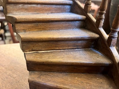 Lot 64 - A mahogany architectural staircase model