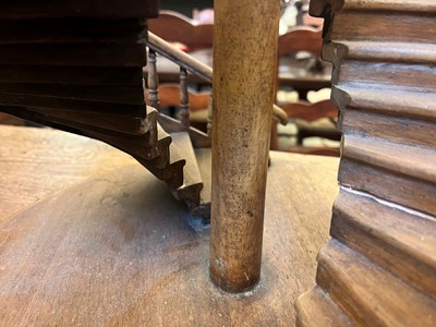Lot 64 - A mahogany architectural staircase model