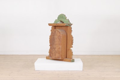 Lot 58 - A carved, painted and silvered-pine architectural niche or tabernacle