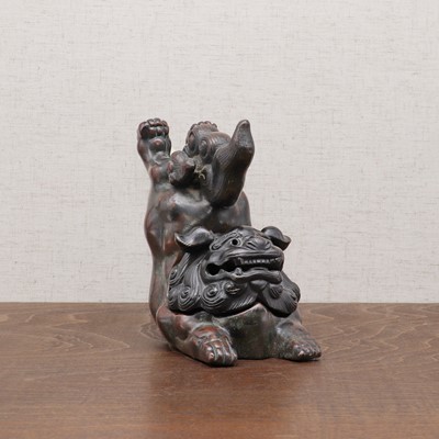 Lot 216 - A Japanese bronze incense burner