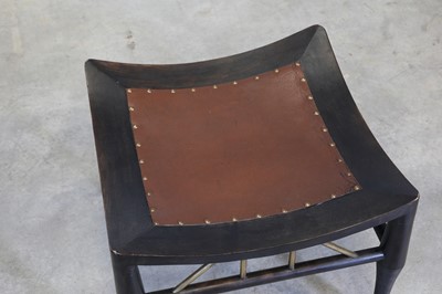 Lot 89 - An ebonised Thebes stool