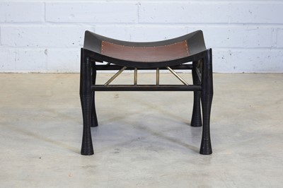 Lot 89 - An ebonised Thebes stool