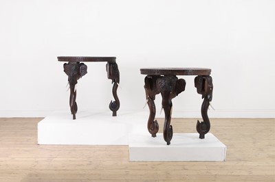 Lot 296 - Two Indian hardwood tables