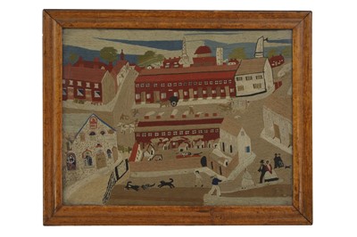 Lot 445 - A woolwork picture