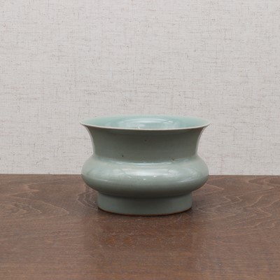 Lot 394 - A Chinese Longquan ware celadon zhadou