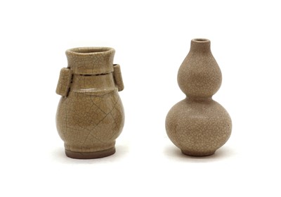 Lot 130 - Two Chinese ge-type vases