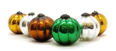 Lot 233A - Six large glass baubles
