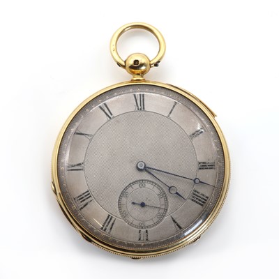 Lot 274 - An 1851 18ct gold pocket watch by Parkinson & Frodsham