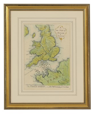 Lot 47 - Gillray (James). A New Map of England & France. The French Invasion