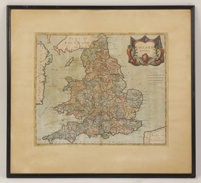 Lot 393 - Two framed maps of Britain