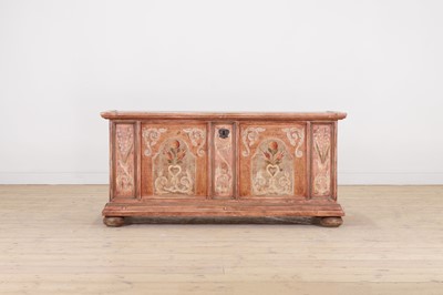Lot 45 - A painted wedding chest