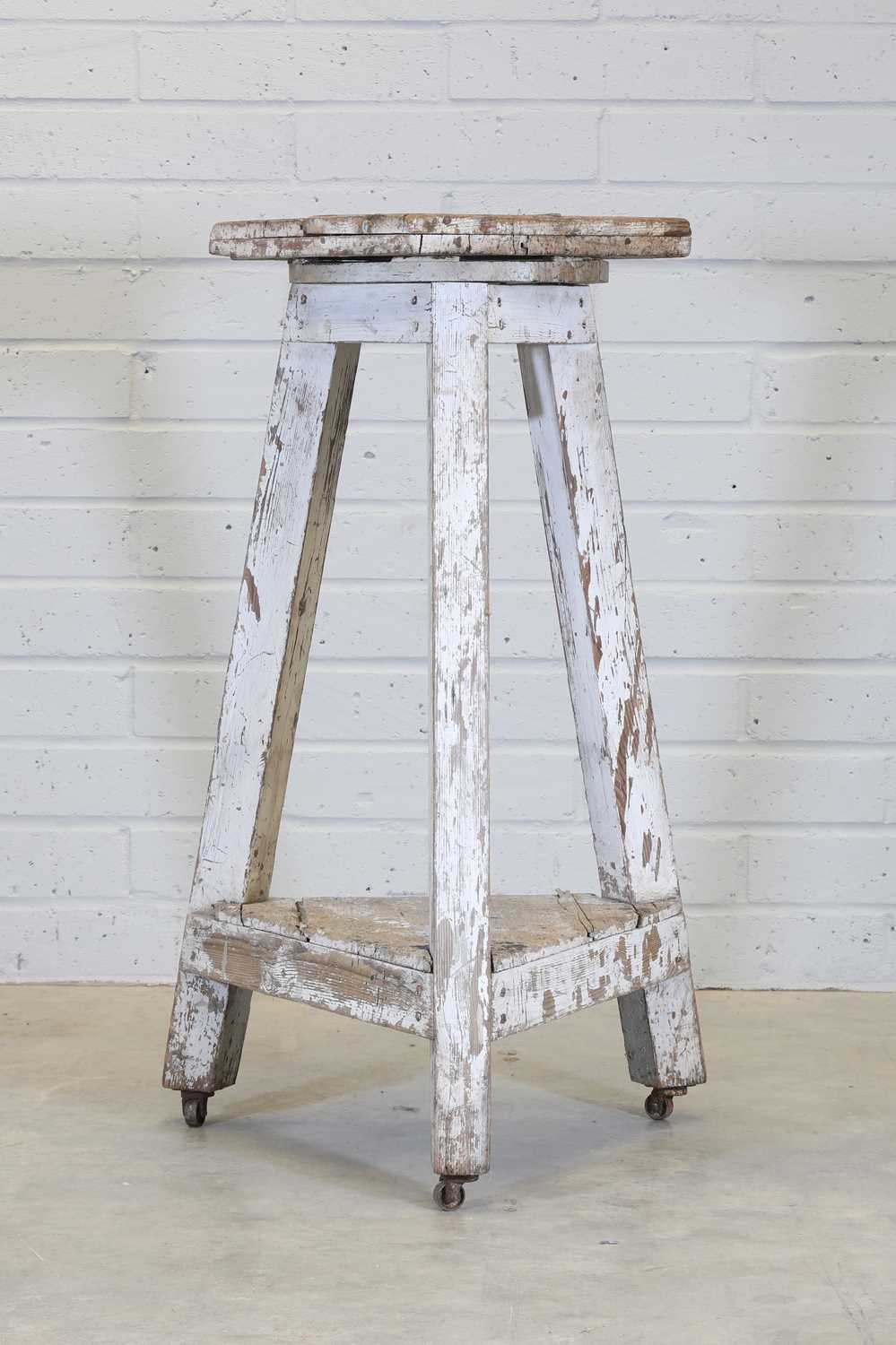 Lot 101 - A painted pine sculptor's stand