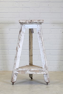 Lot 101 - A painted pine sculptor's stand