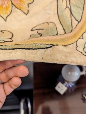 Lot 98 - An Arts and Crafts embroidered wall hanging