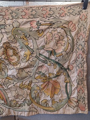 Lot 98 - An Arts and Crafts embroidered wall hanging