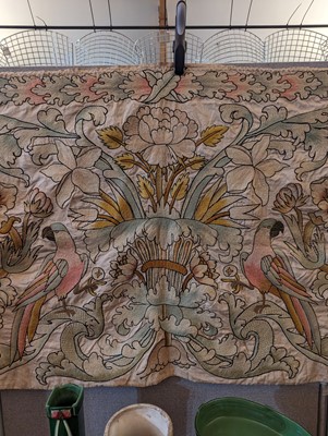 Lot 98 - An Arts and Crafts embroidered wall hanging