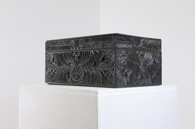 Lot 297 - An ebony workbox