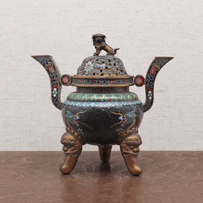 Lot 347 - A Chinese cloisonné incense burner