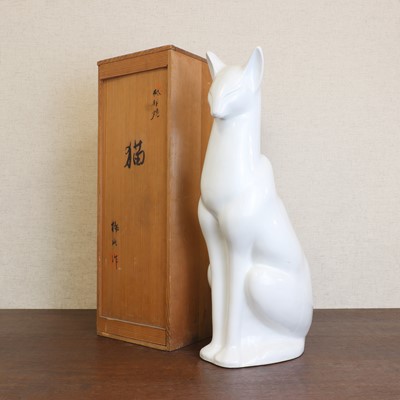 Lot 159 - A Japanese Tobeyaki porcelain okimono